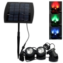 Solar Power 3 Light Color Changing Energy Saving Waterproof Spotlight