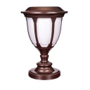 Unique Design 14 Inches High Copper Finish Solar 12 LEDs Outdoor Post Lighting