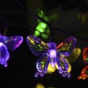 30 Pics Butterfly Solar Decorative Garden Lawn LED String Light Knit