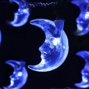 Charming Blue Moon 30 Pics LEDs Solar Patio String Lights