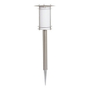 Stainless Steel 24'' H Simple Modern Solar Powered LED Garden Stake with Acrylic Shade