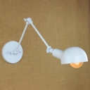 White Finish Small Swing Arm LED Wall Light