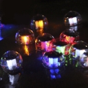 Plastic Color Changing 4'' Wide Globe LED Solar Energy Powered Water Floating Light