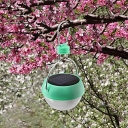 Solar Powered Mint Finish 4'' Wide Small Decorative Portable LED Outdoor Tree Lighting
