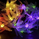 Energy Saving 20 Pieces Dragonfly Shape Solar Powered LED String Party Lighting