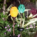Colorful Solar Powered Pearl Shape Decorative LED Outdoor Garden Stake