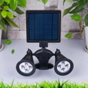 Dual Light Cool White  Adjustable Solar Powered Security Wall Mount Landscape Spotlight