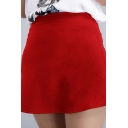 Fashion Women High Waist Zipper Fly A-line Short Mini Skirt