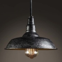 Mottled Black Single Light Barn Style Industrial Indoor LED Pendant Lamp