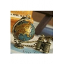Vintage Globe Shaped Metal Pendant Necklace