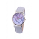Hot New Release World Map Pattern Quartz Water Resistance Watches