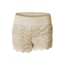 Women's Layered Crochet Lace Shorts