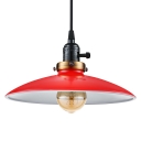 Lively Red/Green Single Light LED Pendant with Metal Shade