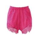 Summer Casual Lace Plain Hot Shorts
