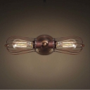 2 Light Double Bowtie LED Wall Sconce in Antique Copper Finish