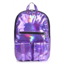 New Fashion Holographic Backpack Purple/Gold/Silver