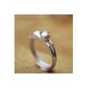 Popular Cute Cat S925 Silver Opening Ring