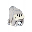 New Arrival Fashion Cute Cat Print Canvas Backpack