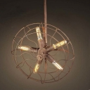 Weathered Copper Finished 5 Light Fan Shape Foyer LED Pendant Lighting