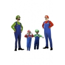 Family Fitted Mario Brothers Costume Ball Party Overalls Halloween Performance Prop Mustache Cap Clothes