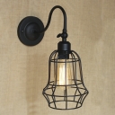 Bottle Cage Vintage Style 1-Lt Wall Light