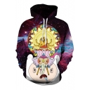 Unisex Hooded Cartoon Galaxy 3D Print Long Sleeve Hoodie