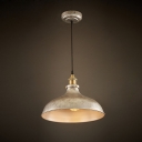 Chic And Lovely Beige Metal Shade Foyer Pendant In 14 Inches