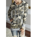 Women's Camouflage Print Pullover Hooded Sweatshirt