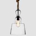 Modern Style Single-light Hanging Lamp Pendant with Clear Glass