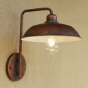 One Light Industrial Wall Sconce in Rust Finish