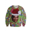 Unisex Funny Print Ugly Christmas Pullover Sweatshirt