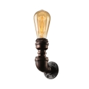 One Light Aged Copper Finish Metal Wall Sconce of Industrial Style