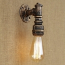 Minimalism Pipe Design Classic One Light Bronze Iron Indoor Wall Light of Industrial Style