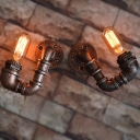 Industrial Antique Bronze Light Wall Sconce Rustic Hallway Lighting - Pack of 2