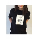 ANTI SOCIAL SOCIAL CLUB Letter Contrast Square Printed Short Sleeve Round Neck Tee