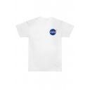 NASA Logo Printed Short Sleeve Round Neck Tee