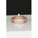 New Arrival Crown Design Diamond Studded Fashion Ring