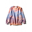 Fascinating Sunset 3D Printed Round Neck Pullover Sweatshirt