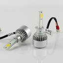 Car LED Headlight Bulbs H1 72W 7600LM 6000K COB LED Pack of 2