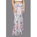 High Waist Floral Printed New Fashion Bodycon Maxi Skirt