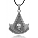 New Arrival Skull Printed Triangle Design Polishing Necklace