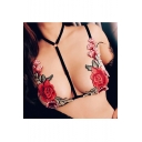 New Arrival Sexy Retro Floral Embroidered Hot Fashion Bralet Top