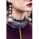 Fashion Characteristic Pearls Embellished Earrings