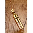 Unisex Plain Openable Bottle Pendant Necklace