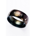 Unisex ASSASSIN'S CREED Letter Printed Fashion Ring