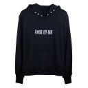 Hot Fashion Letter Printed Long Sleeve Leisure Hoodie with Pockets