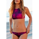 New Fashion Basic Printed Beach Tankini Swimwear