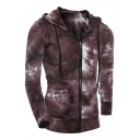 New Arrival Ombre Long Sleeve Zip Up Casual Leisure Hoodie