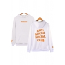 Basic Simple Fashion Letter Printed Long Sleeve Unisex Cotton Hoodie