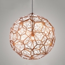 Etched Pendant Light Copper 15.7 Inch